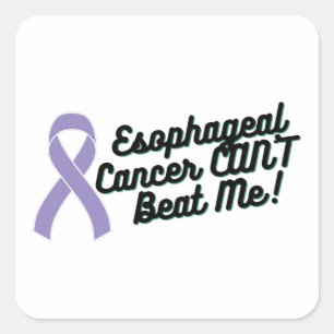 Esophageal Cancer CAN'T Beat Me Awareness Square Sticker