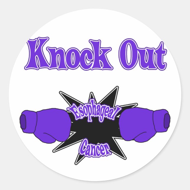Esophageal Cancer Classic Round Sticker (Front)