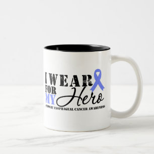 Esophageal Cancer Hero Ribbon Two-Tone Coffee Mug