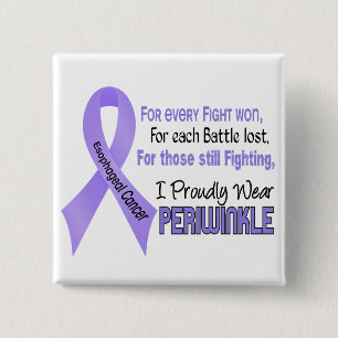 Esophageal Cancer I Proudly Wear Periwinkle 2 Inch Square Button