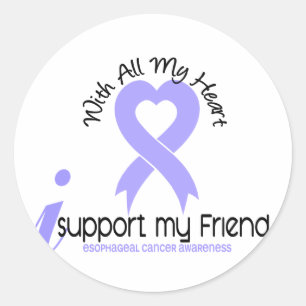 Esophageal Cancer I Support My Friend Classic Round Sticker