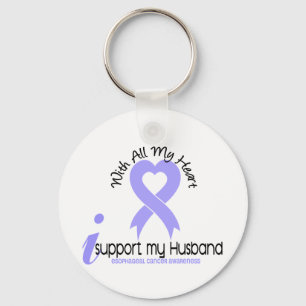 Esophageal Cancer I Support My Husband Keychain