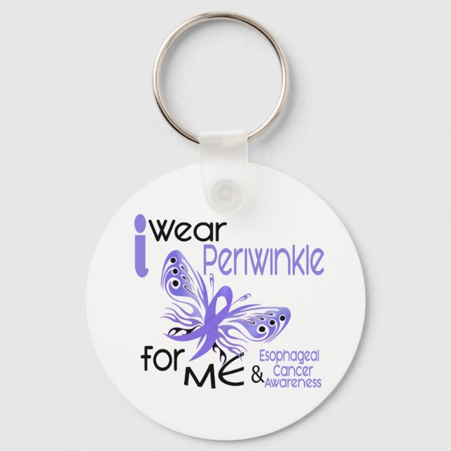 Esophageal Cancer I WEAR PERIWINKLE FOR ME 45 Keychain (Front)