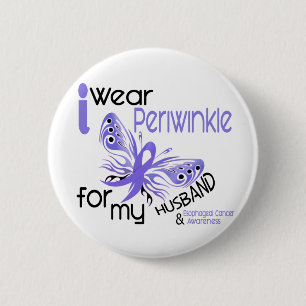 Esophageal Cancer I WEAR PERIWINKLE FOR MY HUSBAND 2 Inch Round Button