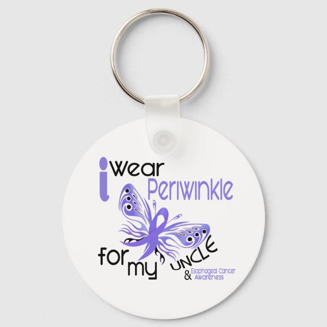 Esophageal Cancer I WEAR PERIWINKLE FOR MY UNCLE Keychain (Front)