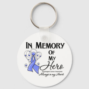 Esophageal Cancer In Memory of My Hero Keychain