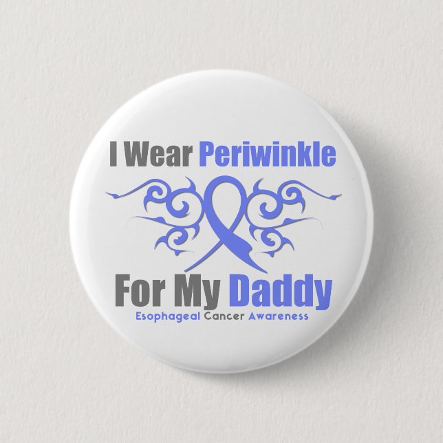 Esophageal Cancer Periwinkle Ribbon Daddy 2 Inch Round Button (Front)