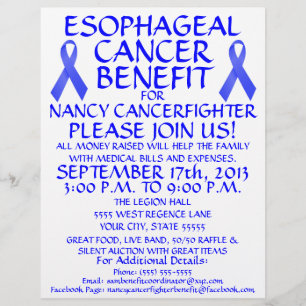 Esophageal Cancer Ribbon Benefit Flyer
