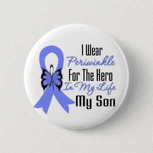 Esophageal Cancer Ribbon Hero My Son 2 Inch Round Button