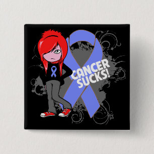 Esophageal Cancer Sucks 2 Inch Square Button
