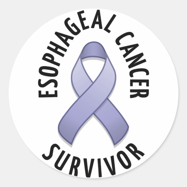 Esophageal Cancer Survivor Round Sticker (Front)