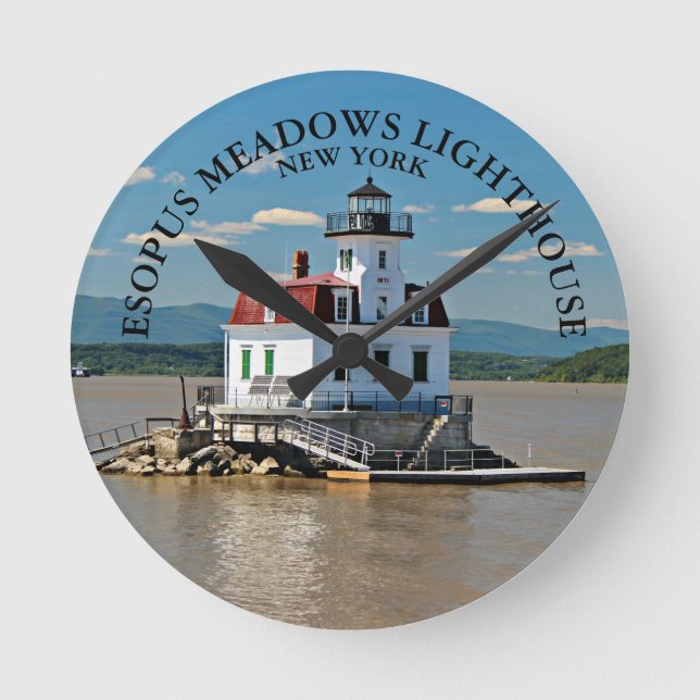 Esopus Meadows Lighthouse, New York Wall Clock (Front)