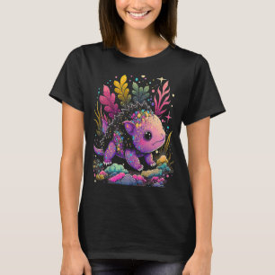 Esoteric Axolotl Pet Crystals Cute Illustration T-Shirt