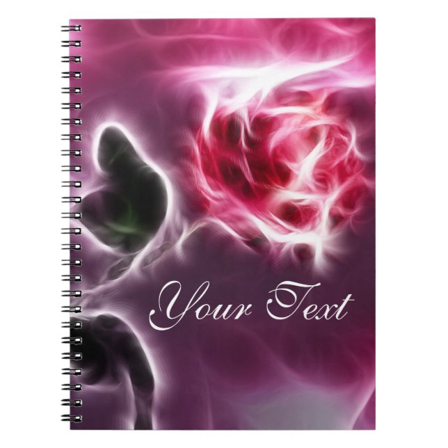 Esoteric Fantasy Pink Rose Notebook (Front)