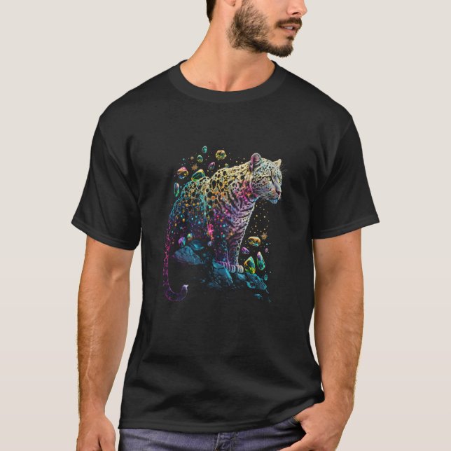 Esoteric Leopard Crystals Cute Illustration  4 T-Shirt (Front)