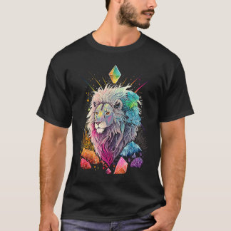 Esoteric Lion Crystals Cute Illustration 2 T-Shirt