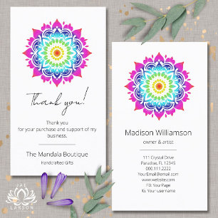 Esoteric Mandala Holistic Metaphysical Thank You Business Card