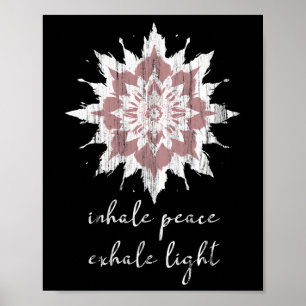 Esoteric Meditation Lotus Flower Inhale Peace Exha Poster