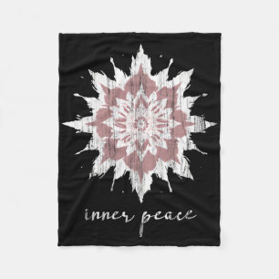Esoteric Meditation Lotus Flower Inner Peace Yoga Fleece Blanket
