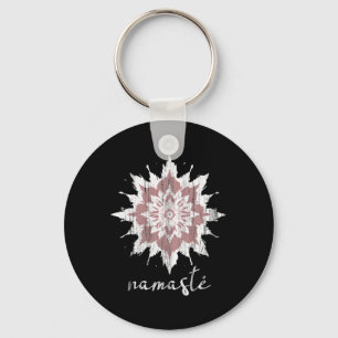 Esoteric Meditation Lotus Flower Namaste Yoga  Keychain