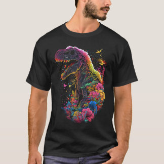 Esoteric Rex Trex Crystals Cute Illustration 4 T-Shirt