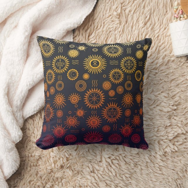 Esoteric Solar Cycle  Throw Pillow (Blanket)