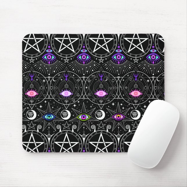 Esoteric symbols mouse pad (With Mouse)