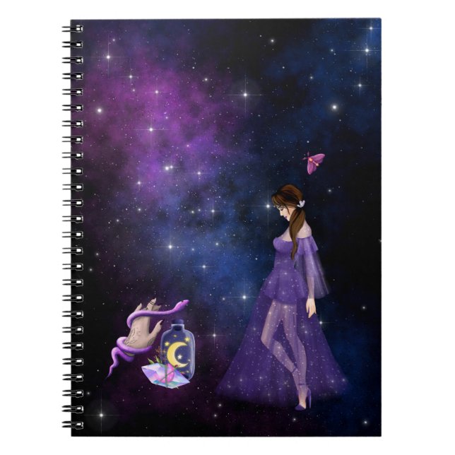 Esoteric Witchcraft Magick Purple Gift For Witch Notebook (Front)