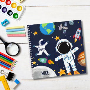 Espace amusant Astronaute Planète, art de cahier d