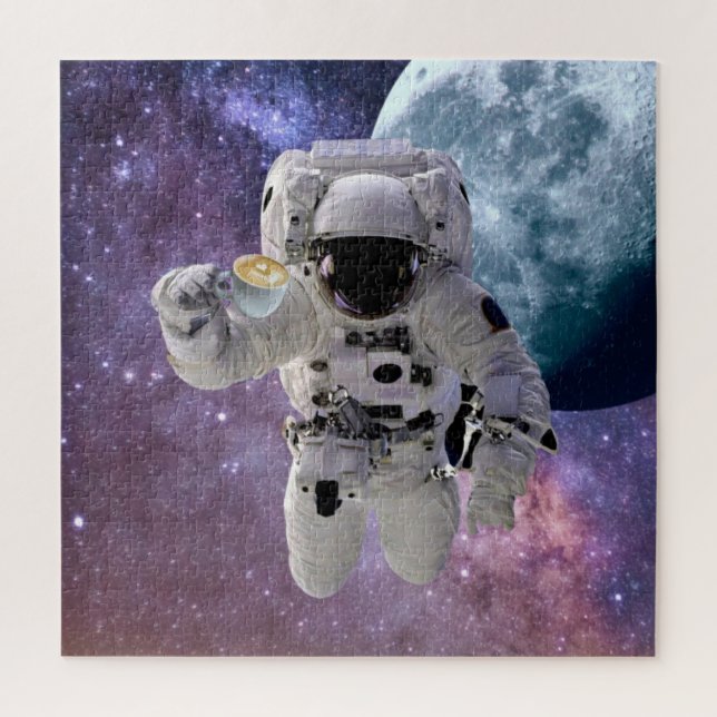 Espace, Astronaut, Coffee Lover Puzzle (Vertical)