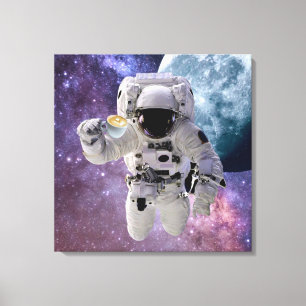 Espace, astronaute, toile de l'amateur de café Imp