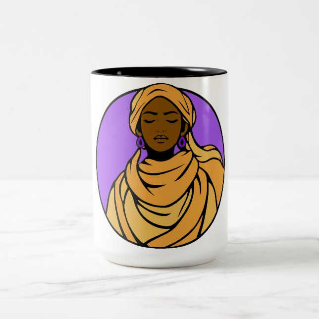 "Espace de retenue" Mug à deux tons, 15 oz (Centre)