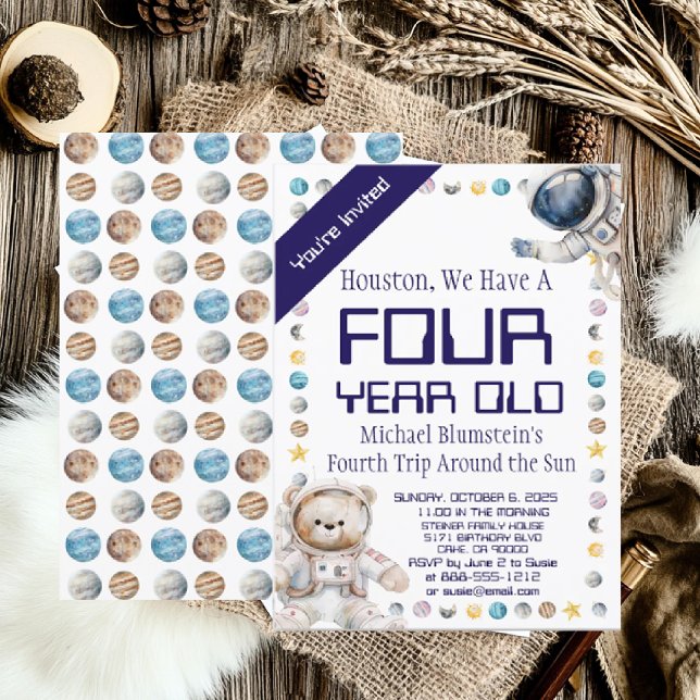 Espace extra-atmosphérique Anniversaire Invitation (Créateur téléchargé)