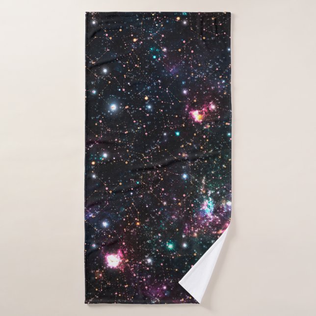 Espace Galaxy de nuit ImprimerMotif sans couture e (Serviette de bain)