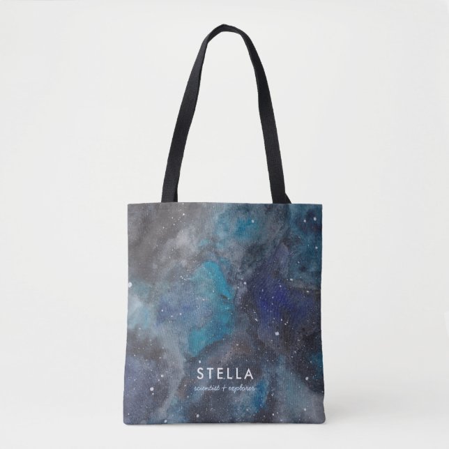 Espace Galaxy Nom personnalisé Étoiles Sac fourre- (Devant)