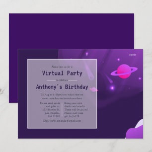 Espace Réalité virtuelle Invitation de fête d'anni