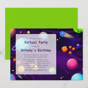 Espace Réalité virtuelle Invitation de fête d'anni