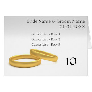 Espace réservé du Mariage de table d'anneaux d'or