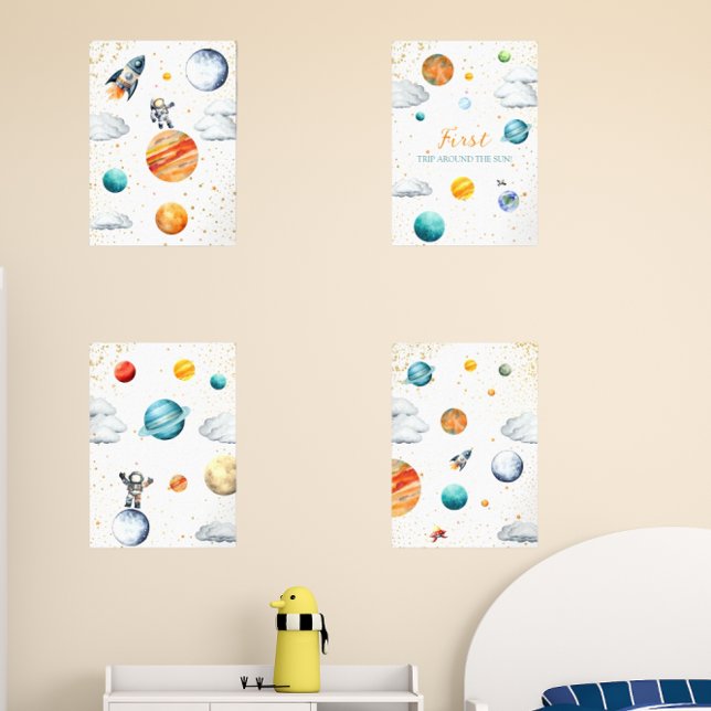 Espace Whimsical Aventure Enfants Mur Print Set (Créateur téléchargé)