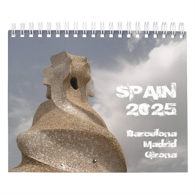 Espagne Barcelone Madrid Girona Calendrier 2025 (Protection)