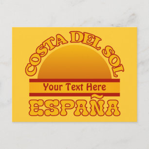ESPAGNE Costa Del Sol carte postale personnalisée