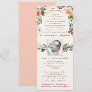 Espagnol Baptism Bautizo invitations pour l'hiver
