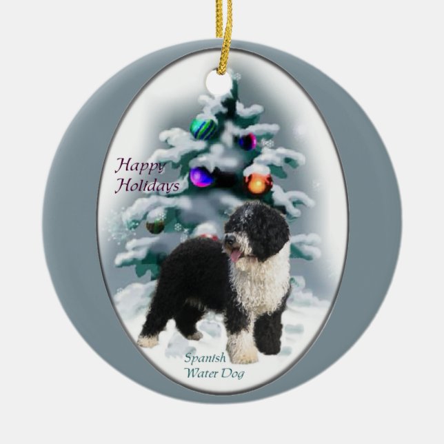 Espagnol Dog de Noël Arbre de Noël Ornements (Devant)