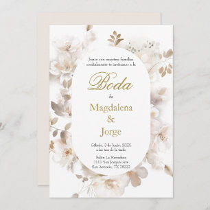 Espagnol Elegant Mariage invitation