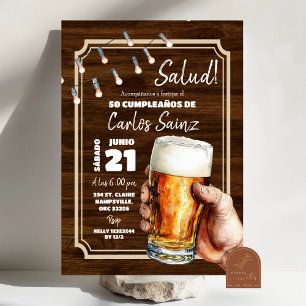 Espagnol Mexicain Salud de bière Invitation d'anni