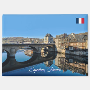 Espalion city in volcanic region of France Magnet
