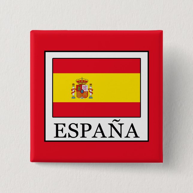 España 2 Inch Square Button (Front)