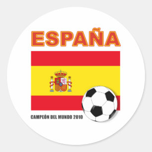 España Campeón del Mundo Classic Round Sticker