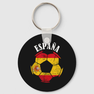 Espana Spain Flag Spain Soccer Player Spanish Prid Keychain