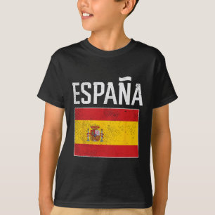 Espana Spain Flag Spanish Soccer Men Women Kids Bo T-Shirt